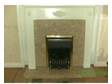 Gas Fire with solid marble back and hearth and white....